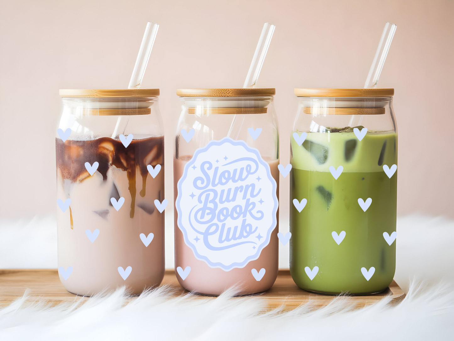 Slow Burn Book Club Glass Can