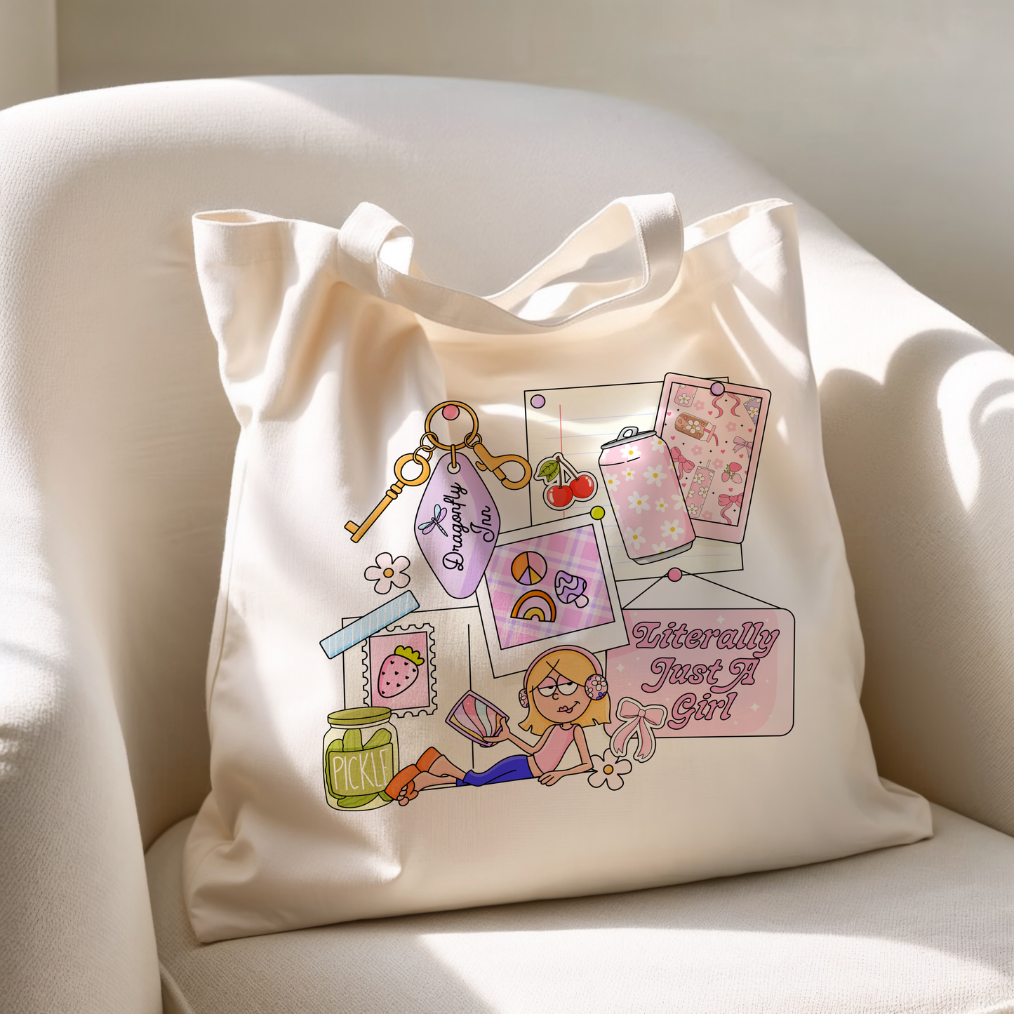 Lizzie Literally Just a Girl Tote Bag