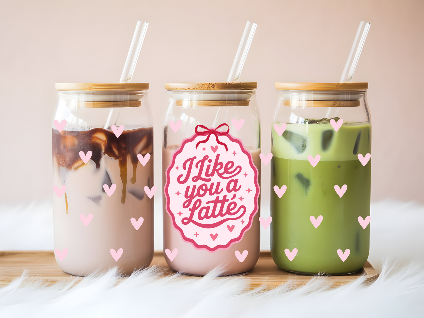 Coquette I like you a latte Glass Can