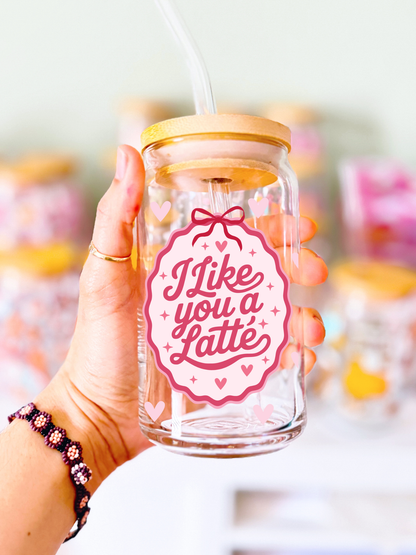 Coquette I like you a latte Glass Can
