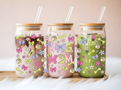 Dog Mom Glass Can