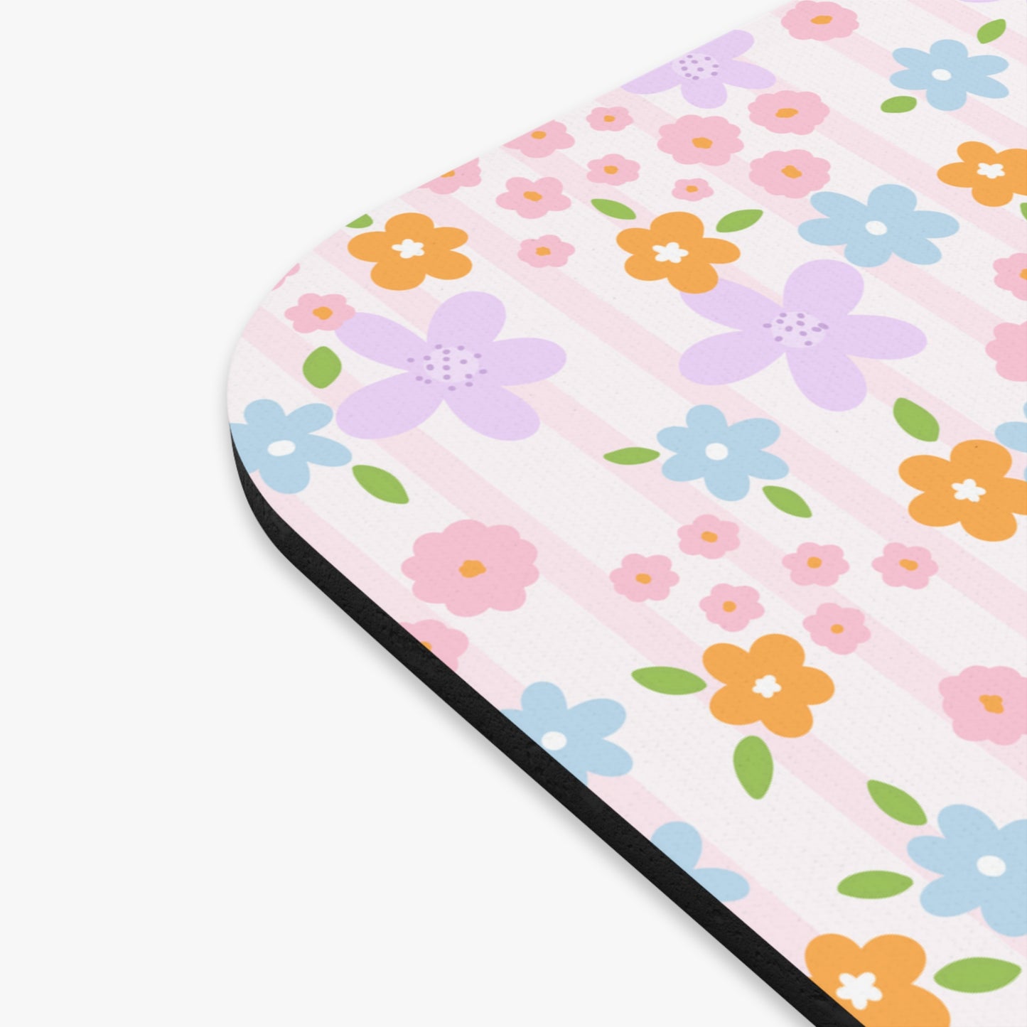 Floral Striped Mouse Pad