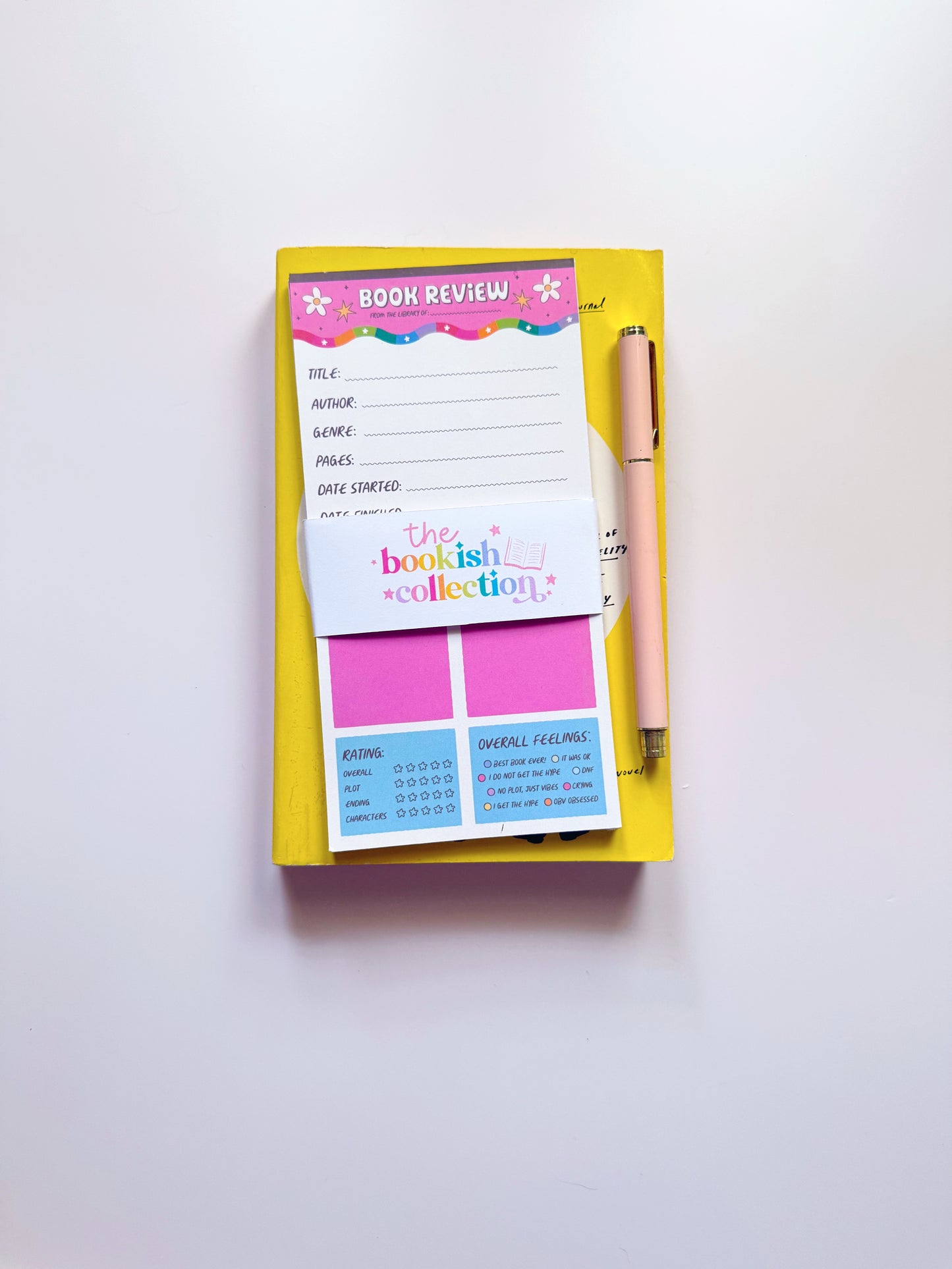 Book Review Notepad | Reading Notes & Book Review Memo Pad | 3.5" x 7" | 30 Pages