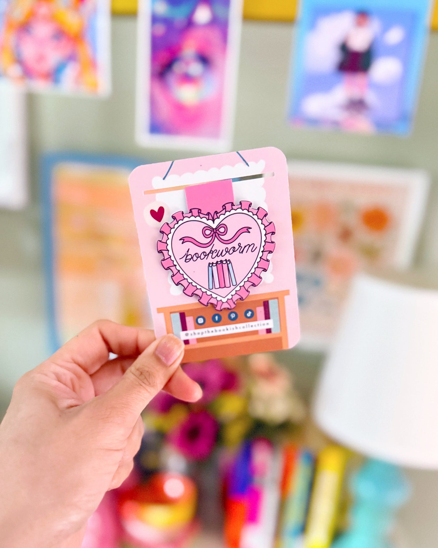 Bookworm Heart Magnetic Bookmark