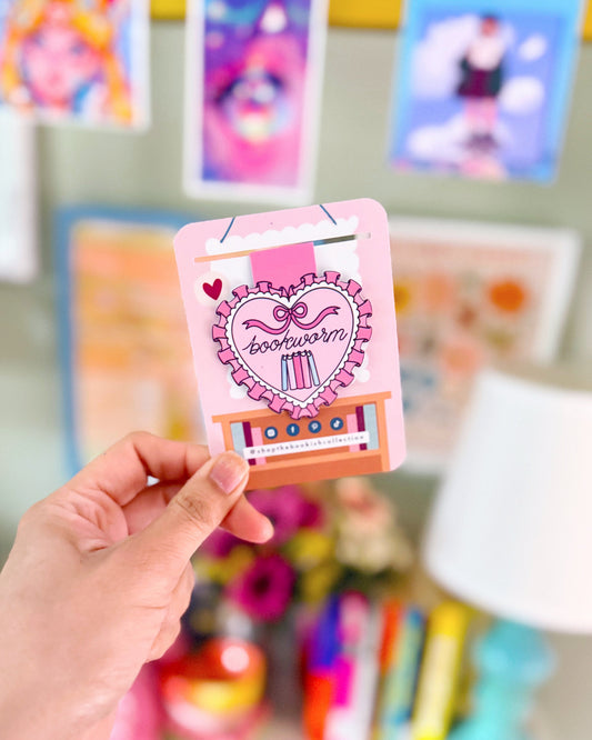 Bookworm Heart Magnetic Bookmark