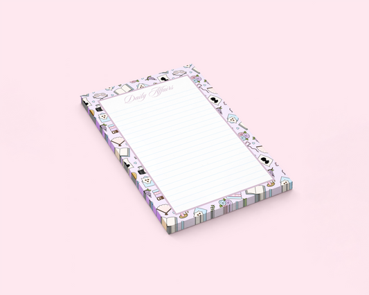 Daily Affairs Bridgerton Notepad | Daily Notes Memo Pad | 5" x 7" | 30 Pages