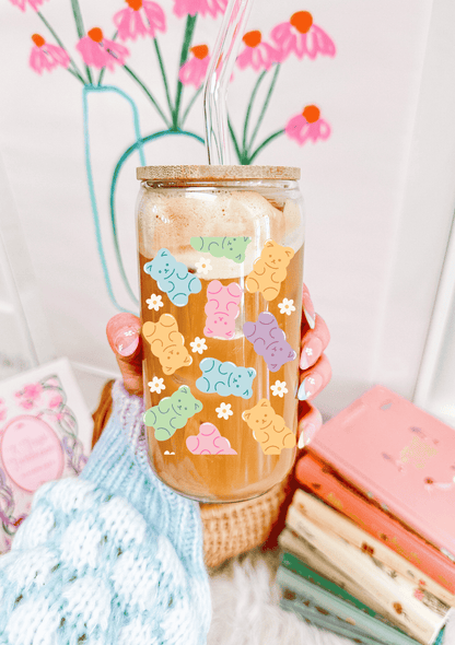 Gummy Bear Daisy Glass Can