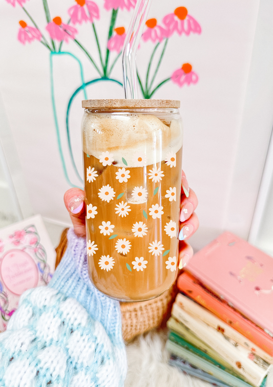 Mini Daisy Cup Glass Can