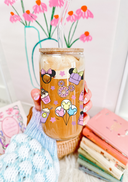 Theme Park Treats Glass Can Cup