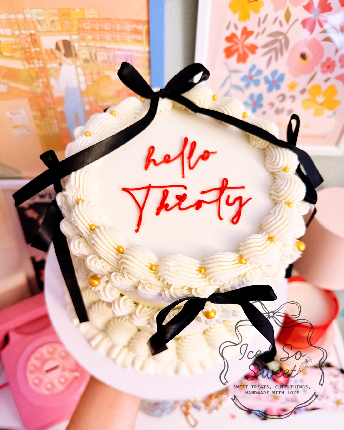 Vintage Bow Cake