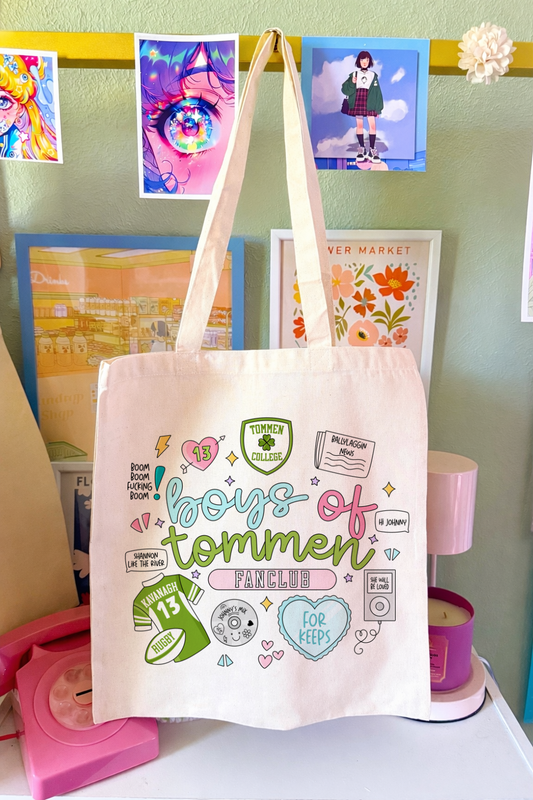 Boys of Tommen Fan Club Tote Bag | Bookish Canvas Tote Bag