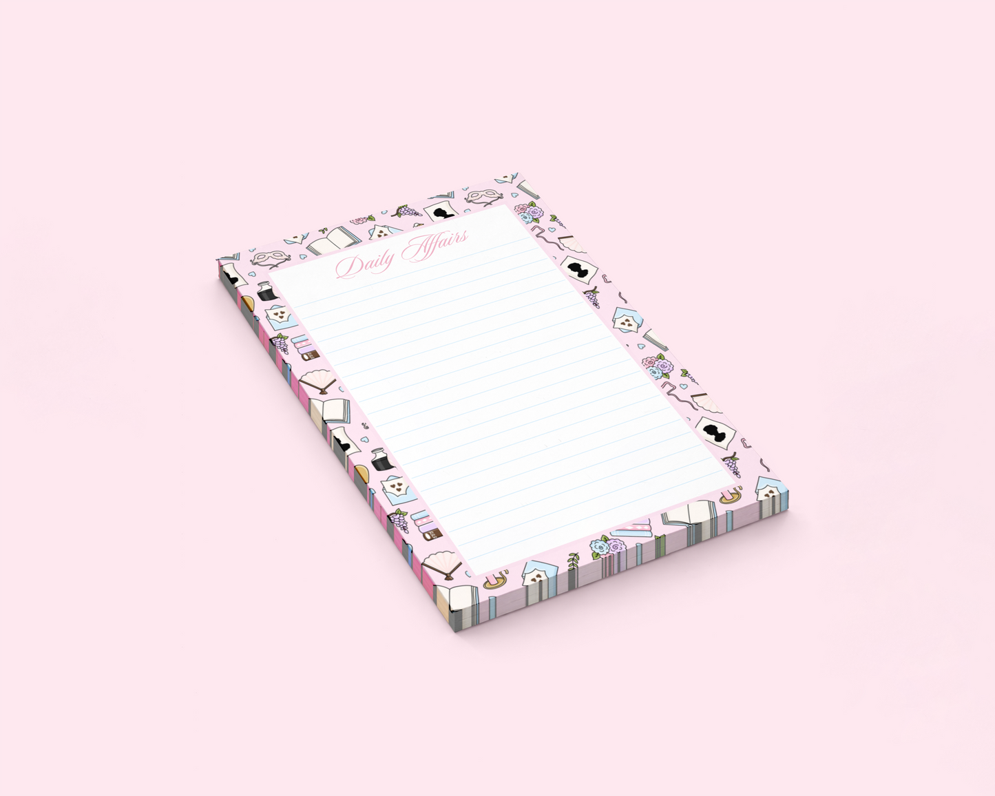 Daily Affairs Bridgerton Notepad | Daily Notes Memo Pad | 5" x 7" | 30 Pages