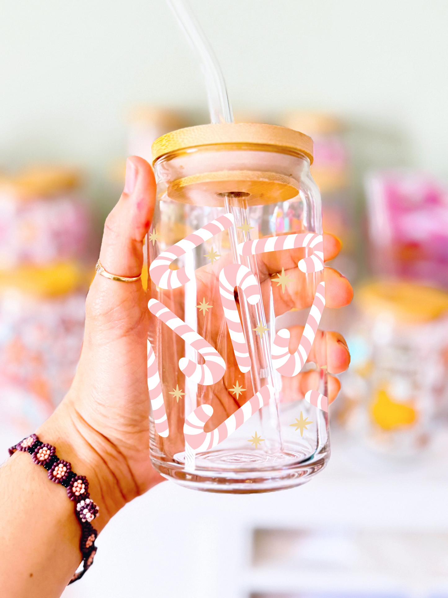 Pink Candy Cane Cup