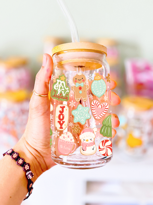 Christmas Cookies Glass Can