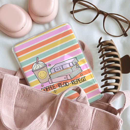Coffee, Read, Repeat | Kindle Insert | Decorative Insert for Kindle Basic & Kindle Paperwhite
