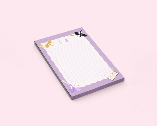 Side Quest To Do List Notepad | To Do List Memo Pad | 5" x 7" | 50 Pages