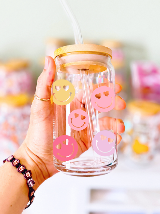 Heart Eyes Glass Can