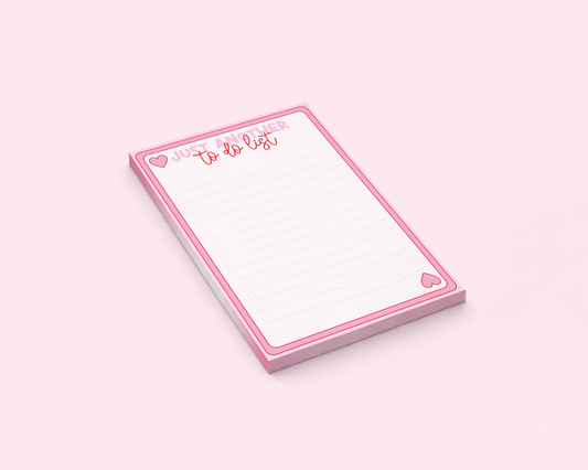 Just Another To Do List Notepad | To Do List Memo Pad | 5" x 7" | 50 Pages
