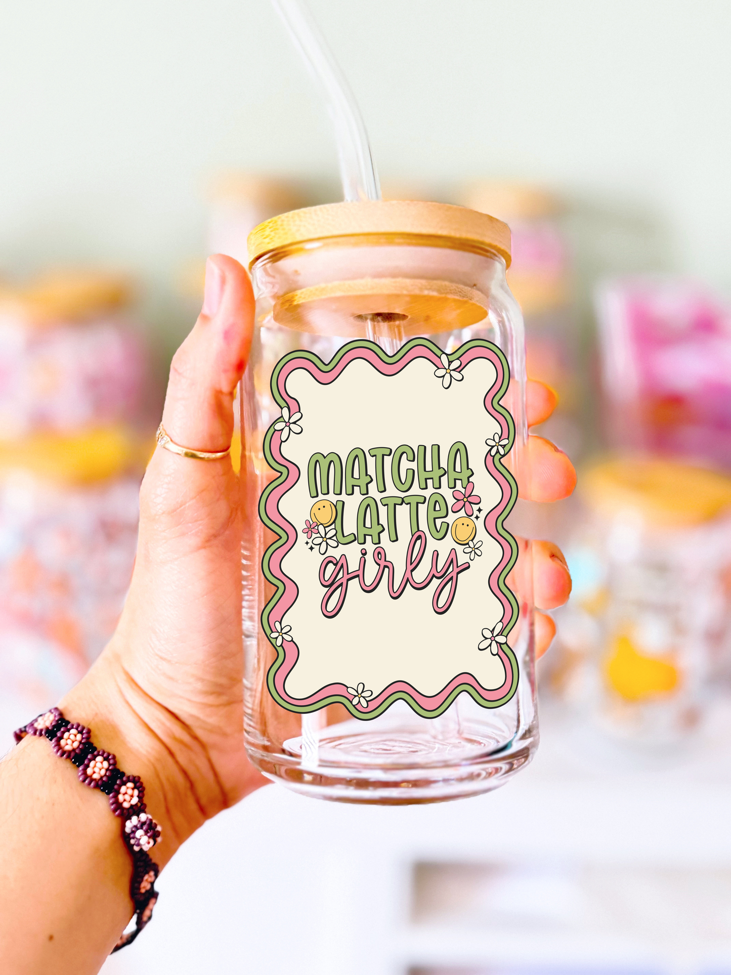 Matcha Girly Glass Can