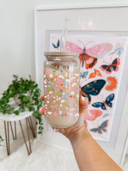 Bloom & Bow Glass Can