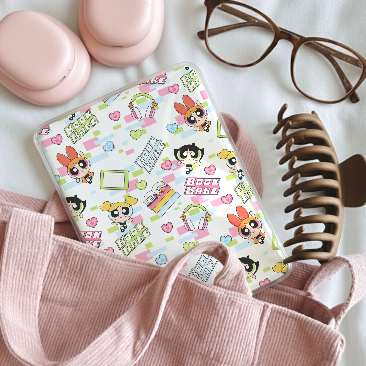 Power Puff Book Babe | Kindle Insert | Decorative Insert for Kindle Basic & Kindle Paperwhite