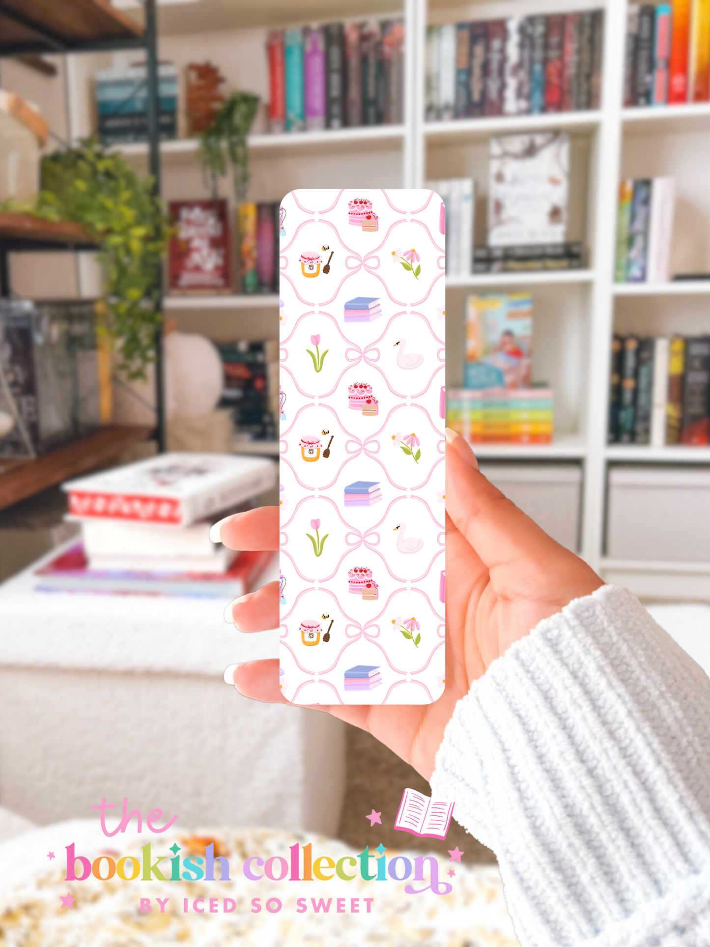 Bookish Spring Laminated Bookmark Collection | Cute Floral Reader Bookmarks | 2.5 x 7 Inch Single-Sided Bookmarks